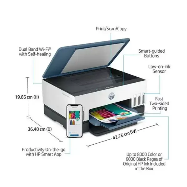 HP 675 Smart Tank Wi Fi Duplexer All-in-One Printer - Image 4