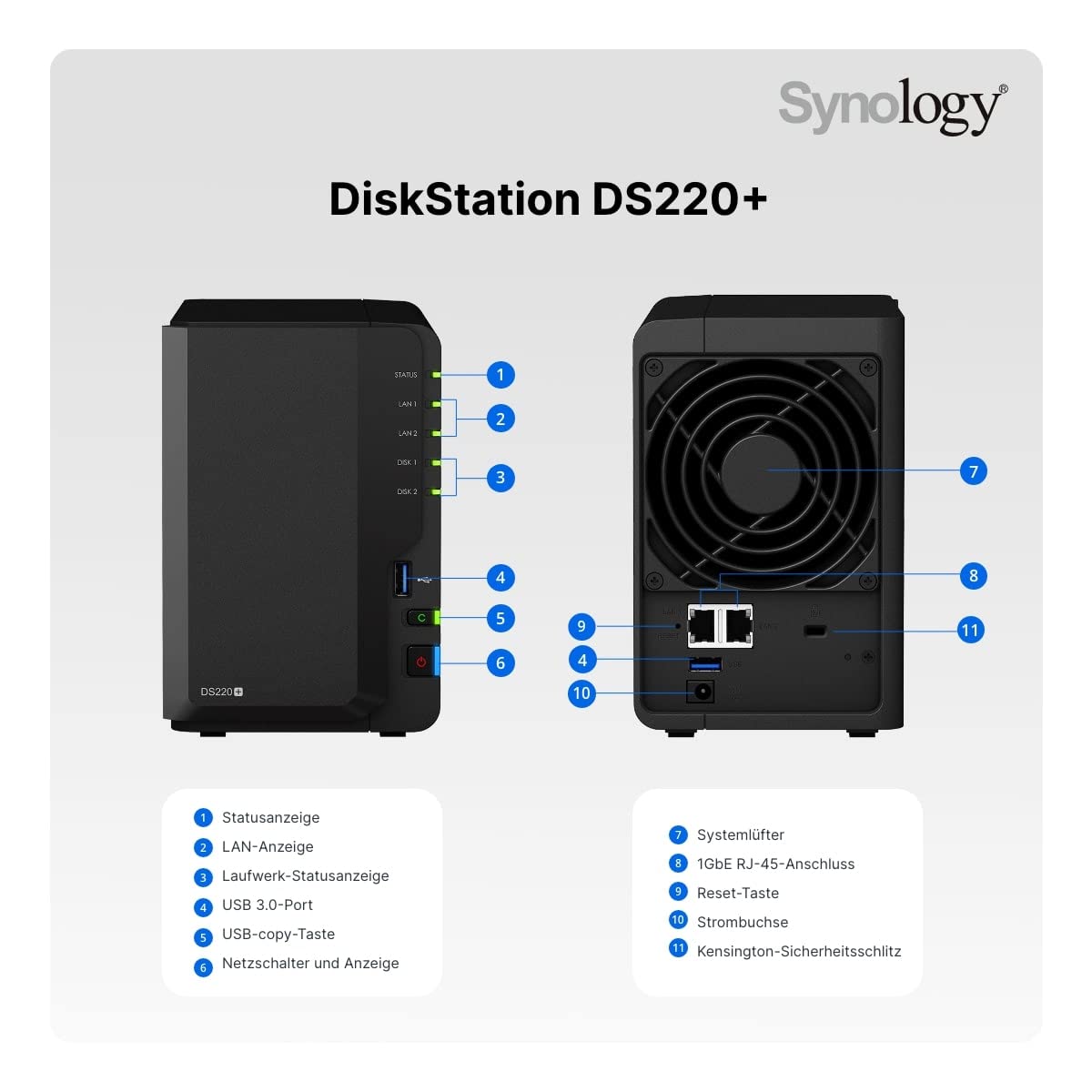 Synology DiskStation DS220+ (Black) 2 BAY NAS Wellknown Computers Pvt Limited